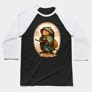 Whiskered Warrior Samurai Vole Baseball T-Shirt